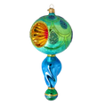 Load image into Gallery viewer, Emerald Twilight Handmade Glass Christmas ornament Retro Glass Reflector Ornament 2025-119

