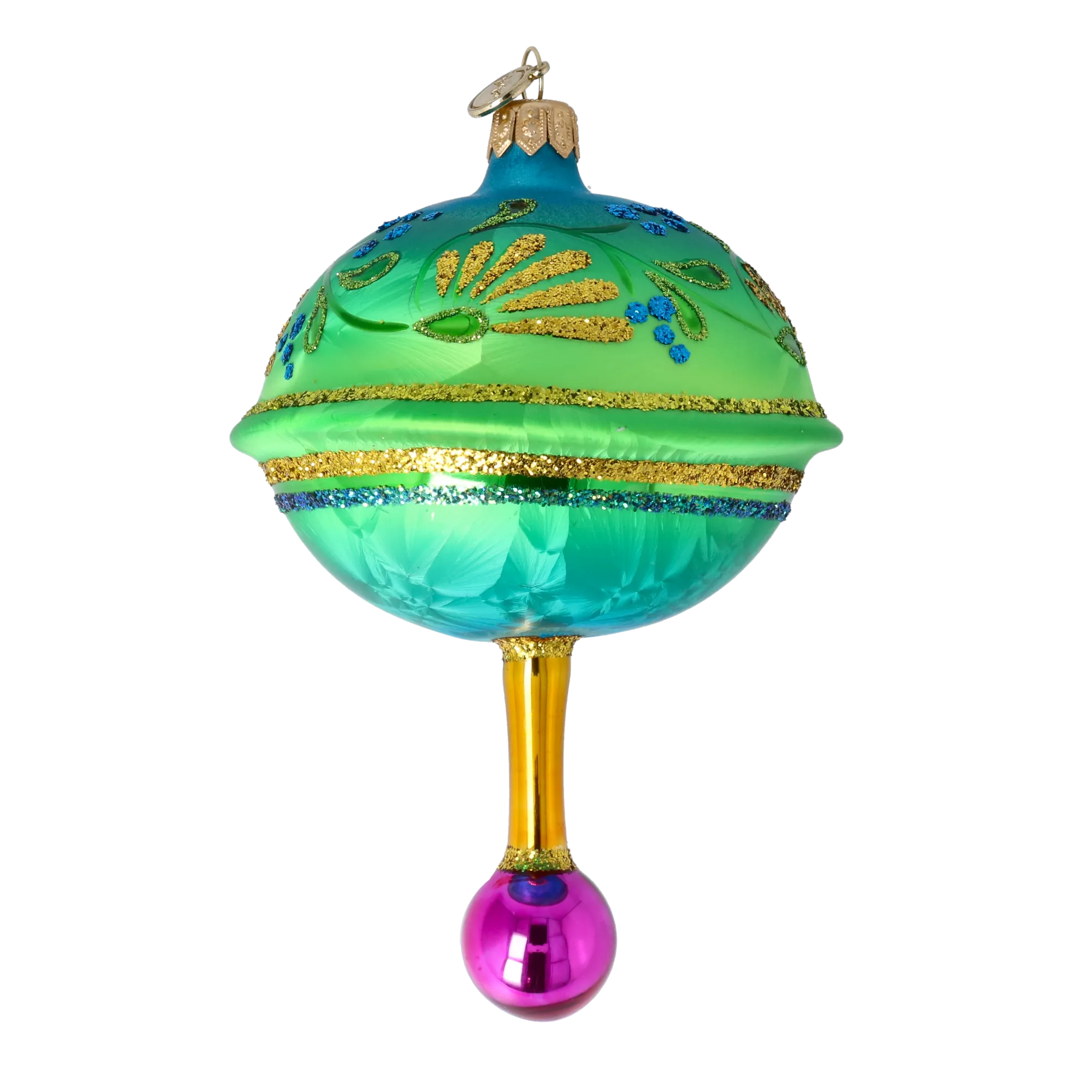 Emerald Bloom Glass Christmas ornament Retro Glass Reflector Ornament 2025-120