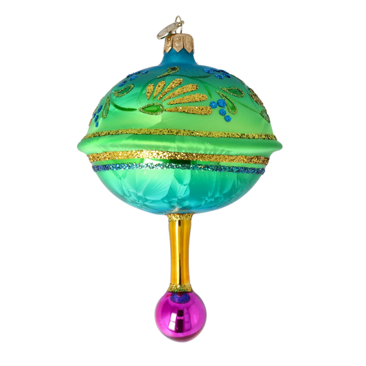 Emerald Bloom Glass Christmas ornament Retro Glass Reflector Ornament 2025-120