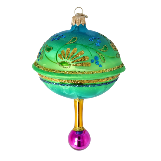 Emerald Bloom Glass Christmas ornament Retro Glass Reflector Ornament 2025-120