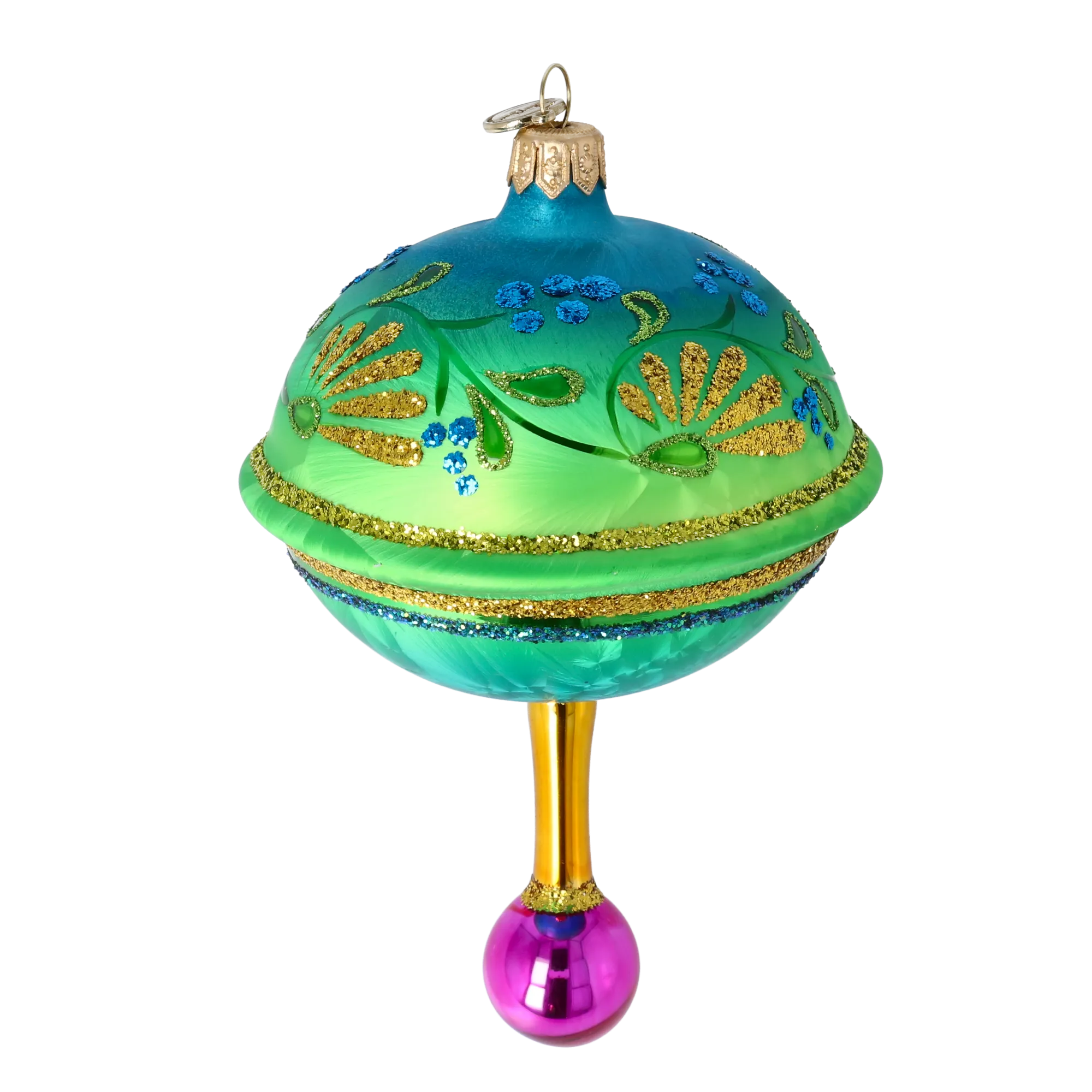 Emerald Bloom Glass Christmas ornament Retro Glass Reflector Ornament 2025-120