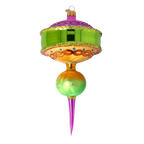 Gilded Cadence | Hand-Painted Glass Ornament | Blubom 2025-121