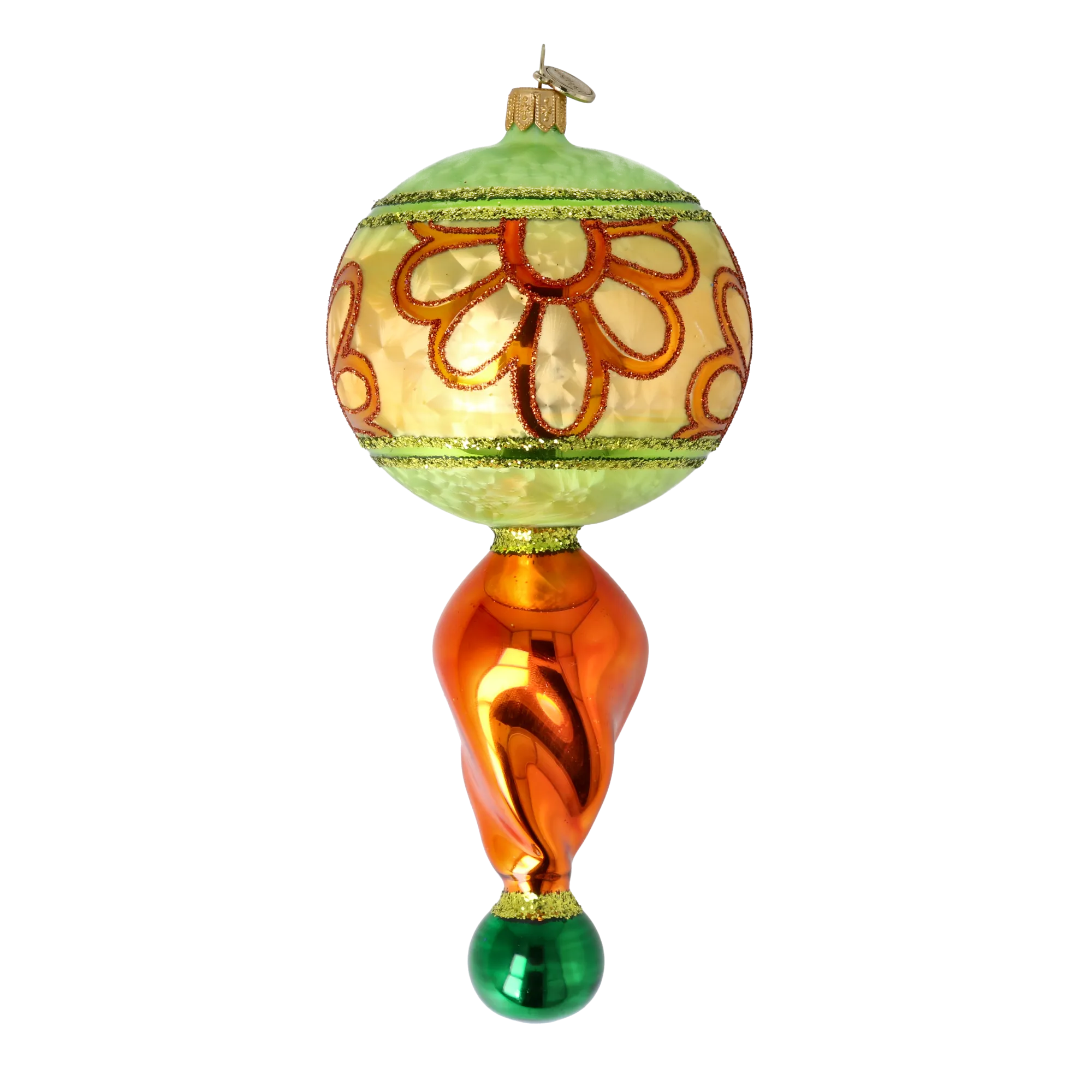 Retro Glass Reflector Ornament Golden Glow Handmade Glass Christmas ornament 2025-122