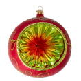 Załaduj obraz do przeglądarki galerii, Gilded Crimson Sunburst Premium christmas glass ornament 2025-123
