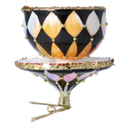 Harlequin Masquerade Infusion | Hand-Painted Glass Ornament | Blubom 2025-124