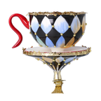 Harlequin Masquerade Infusion | Hand-Painted Glass Ornament | Blubom 2025-124