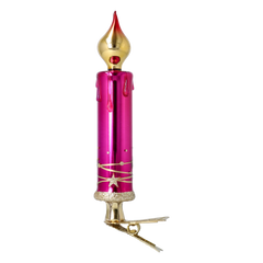 Clip-On Candle in Magenta Starlight