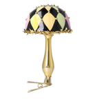 Harlequin Gilded Bloom | Hand-Painted Glass Ornament | Blubom 2025-164