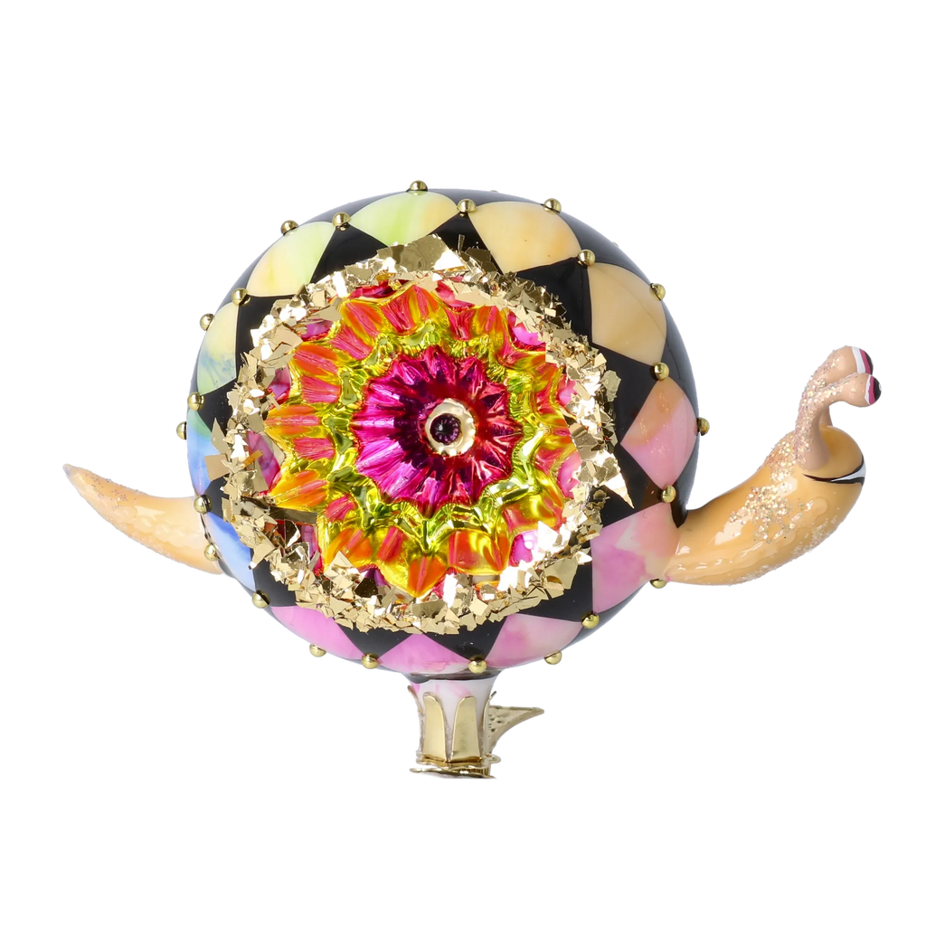 Stately Harlequin Voyager | Hand-Painted Glass Ornament | Blubom 2025-165