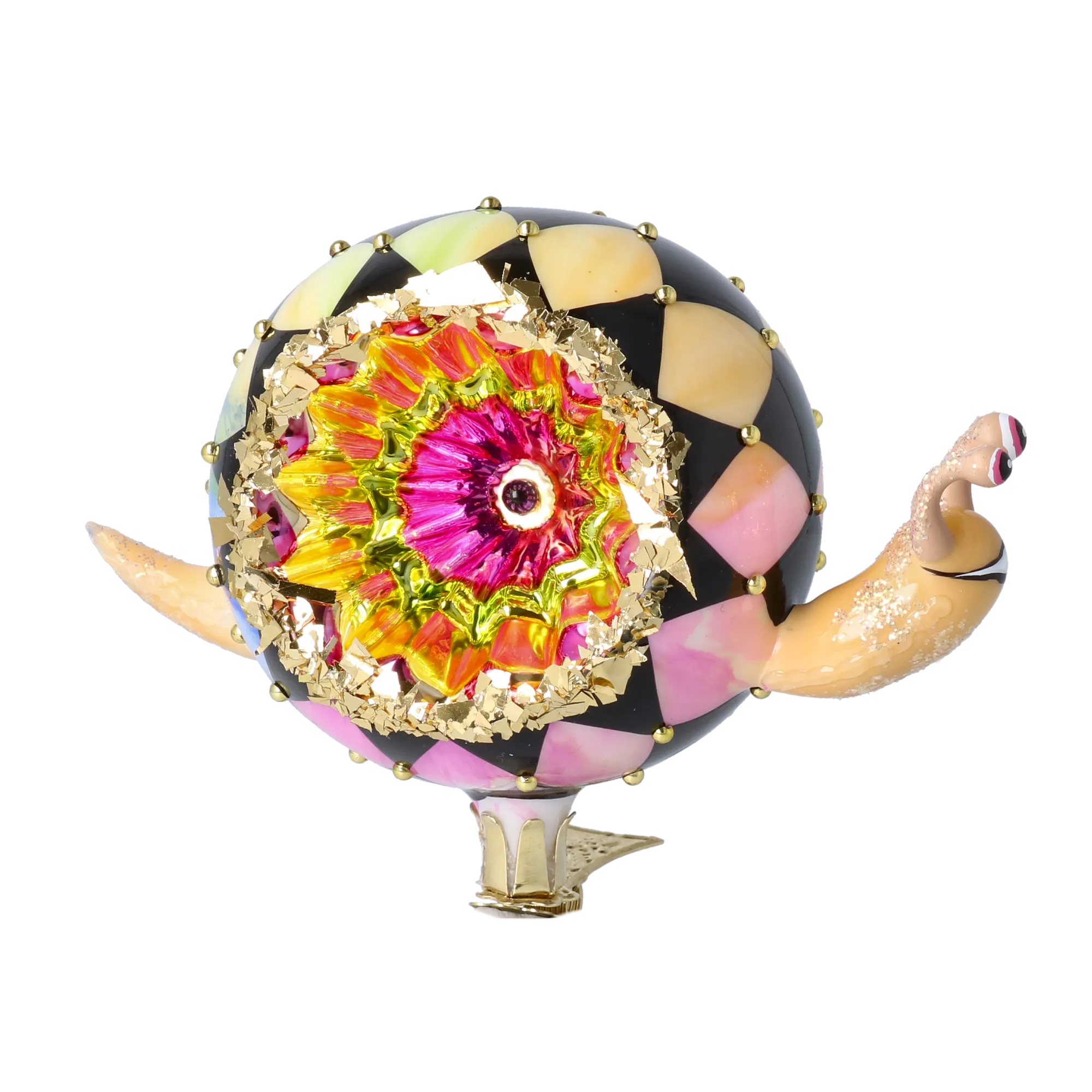 Radiant Harlequin Snail Premium christmas glass ornament 2025-165