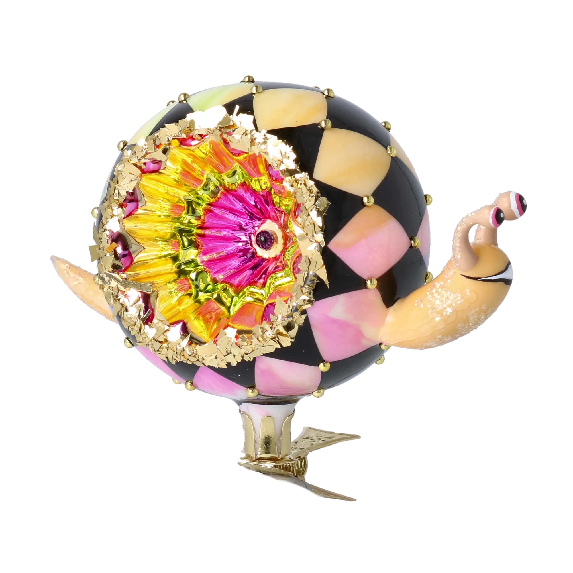 Radiant Harlequin Snail Premium christmas glass ornament 2025-165