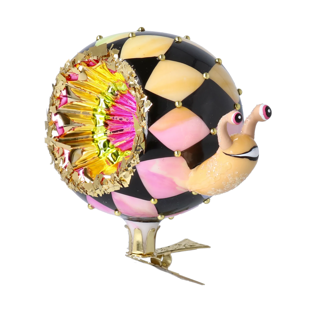 Stately Harlequin Voyager | Hand-Painted Glass Ornament | Blubom 2025-165