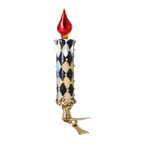 Harlequin Midnight Vigil | Hand-Painted Glass Ornament | Blubom 2025-166
