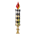 Załaduj obraz do przeglądarki galerii, Midnight Harlequin Candle Premium christmas glass ornament 2025-166
