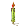 Sanguine Verdant Taper | Hand-Painted Glass Ornament | Blubom 2025-167