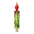 Load image into Gallery viewer, Emerald Gothic Candle Premium christmas glass ornament 2025-167
