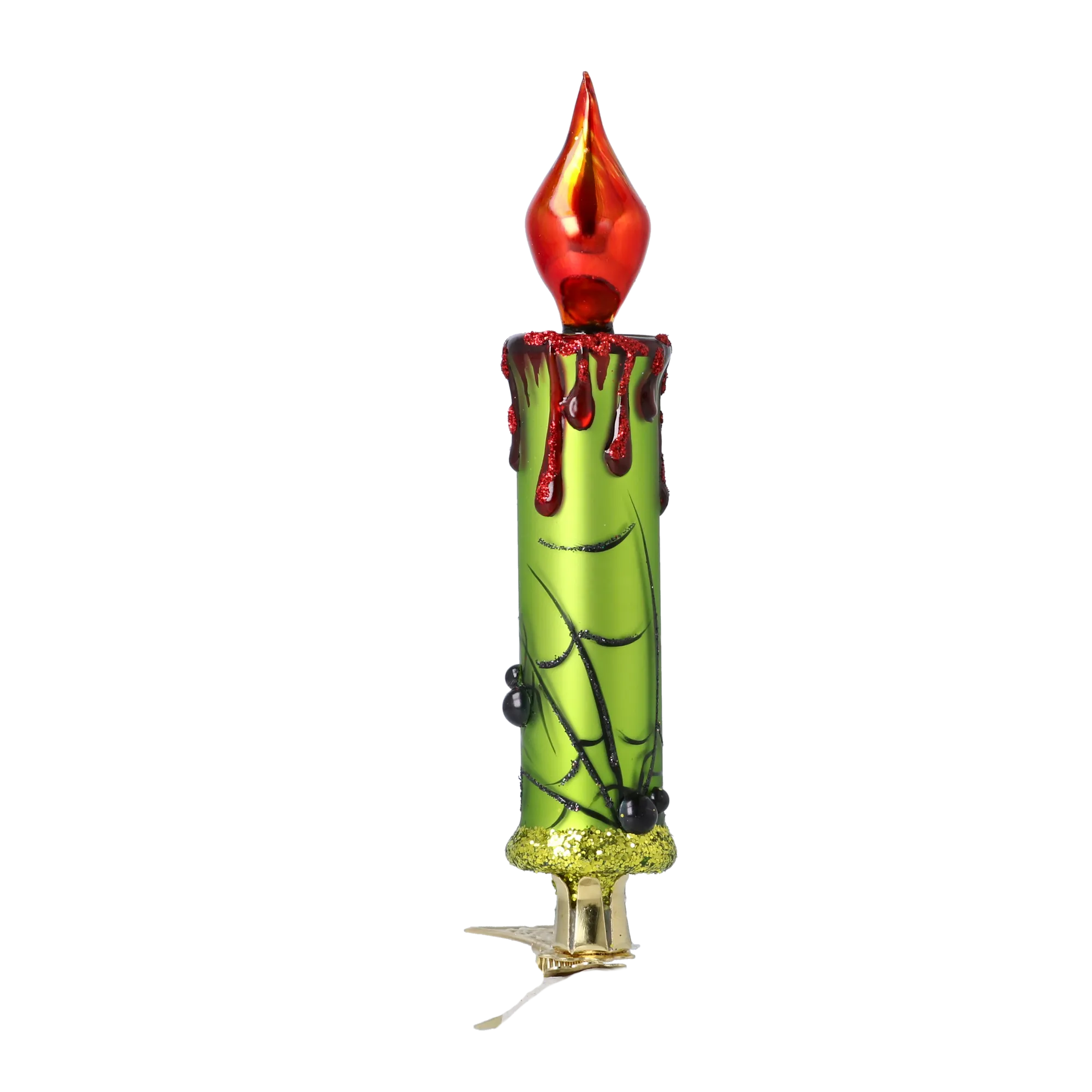 Emerald Gothic Candle Premium christmas glass ornament 2025-167