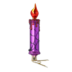 Clip-On Candle in Purple Cobweb