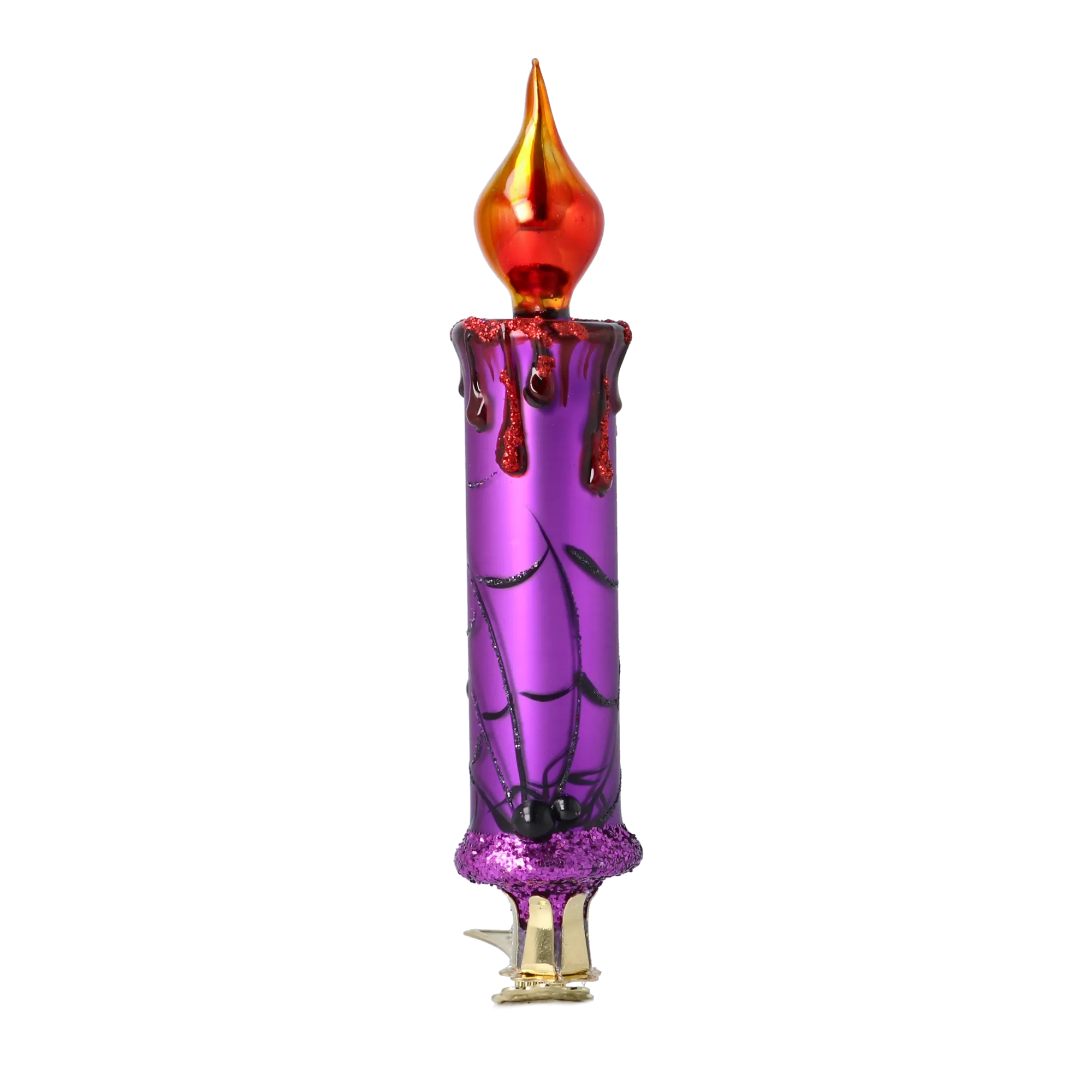 Nocturnal Weaver Vigil | Hand-Painted Glass Ornament | Blubom 2025-168