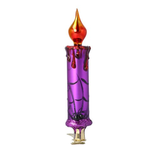 Nocturnal Weaver Vigil | Hand-Painted Glass Ornament | Blubom 2025-168