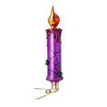 Load image into Gallery viewer, Amethyst Webbed Gothic Candle Premium christmas glass ornament 2025-168
