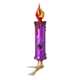 Load image into Gallery viewer, Amethyst Webbed Gothic Candle Premium christmas glass ornament 2025-168
