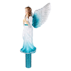 Serene Azure Seraph | Hand-Painted Glass Ornament | Blubom 2025-177