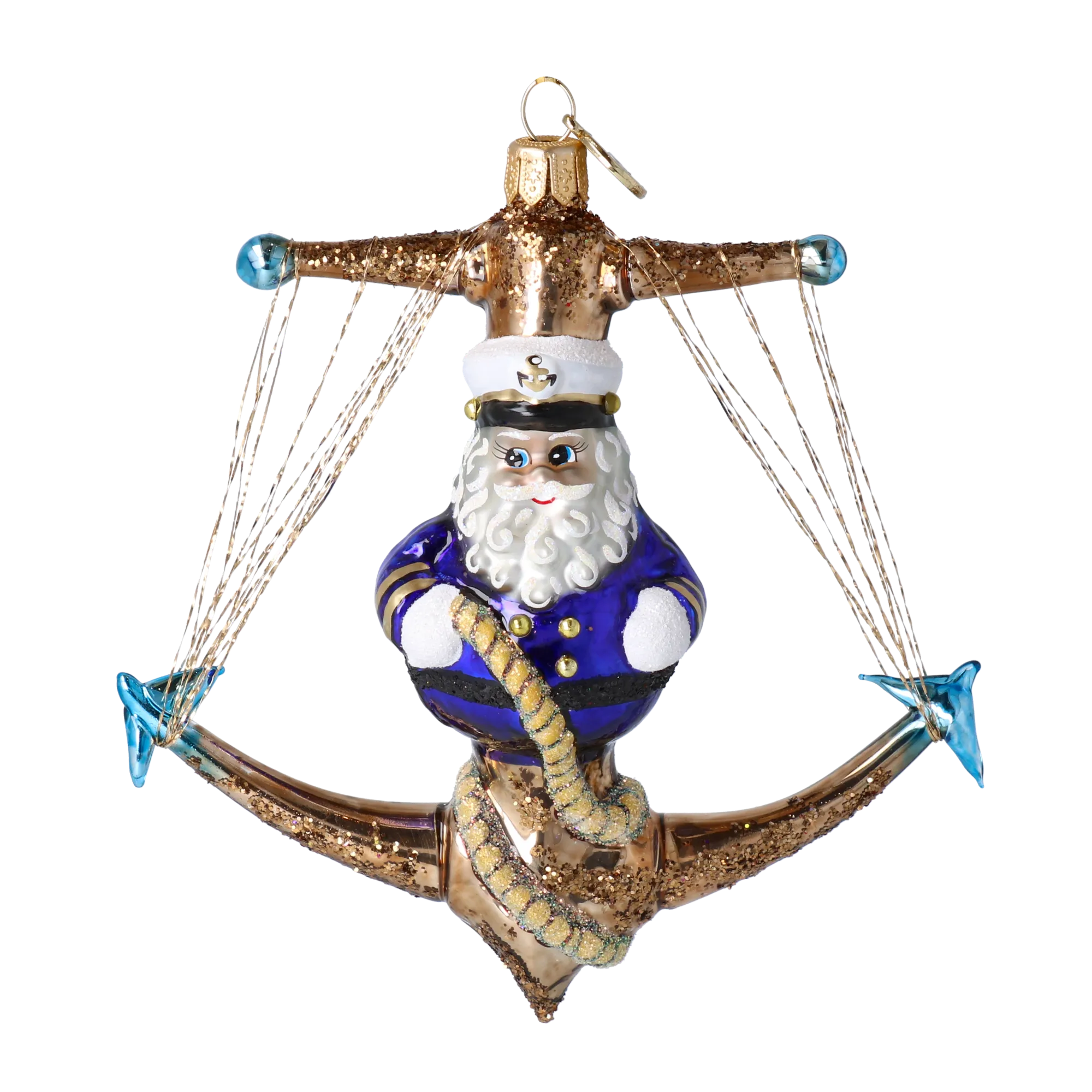 PRE-ORDER Anchor glass christmas ornaments hand-blown glass, masterfully crafted 2025-178