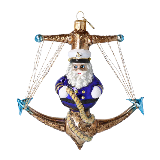 PRE-ORDER Anchor glass christmas ornaments hand-blown glass, masterfully crafted 2025-178