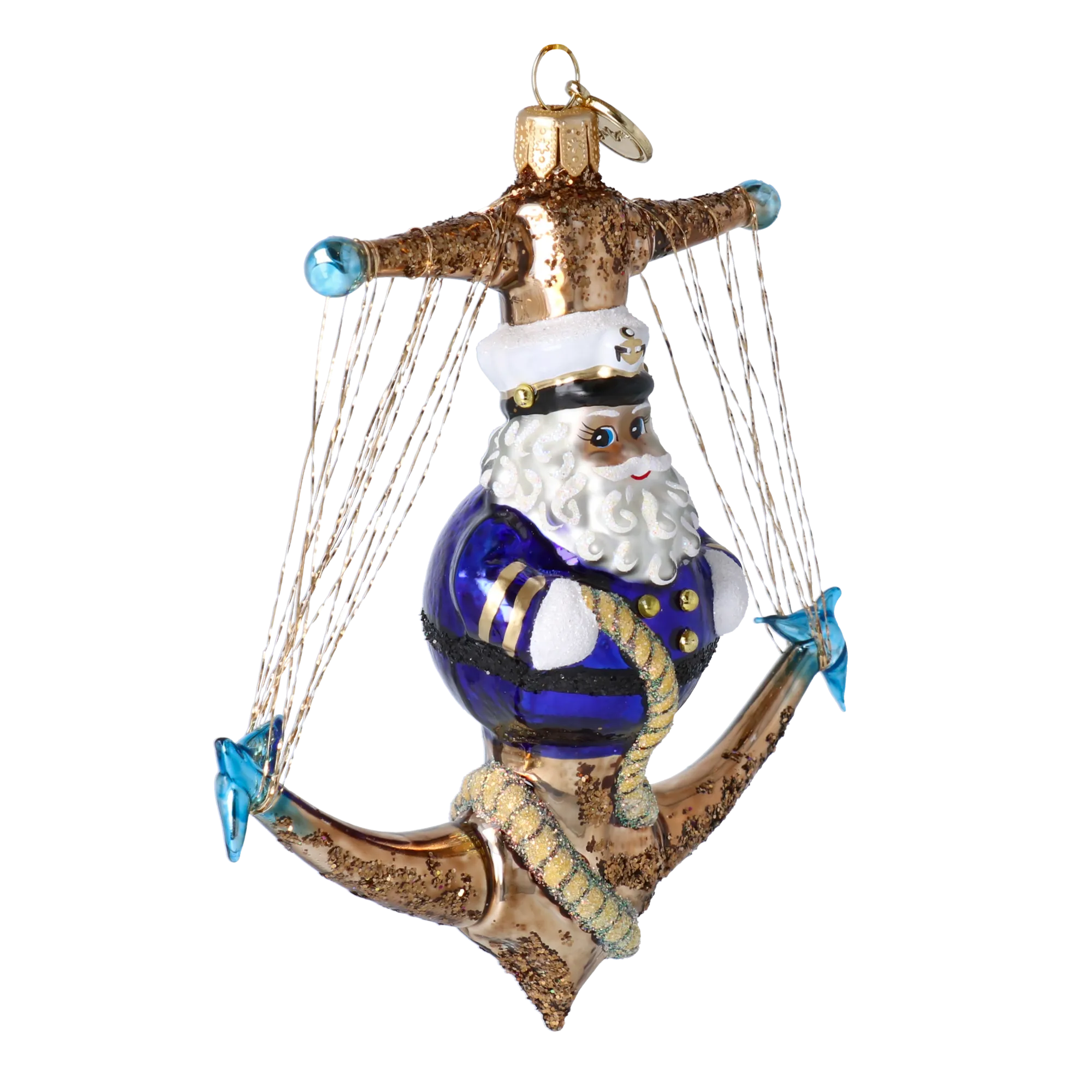 PRE-ORDER Anchor glass christmas ornaments hand-blown glass, masterfully crafted 2025-178