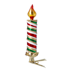 Scarlet Emerald Vigil | Hand-Painted Glass Ornament | Blubom 2025-180