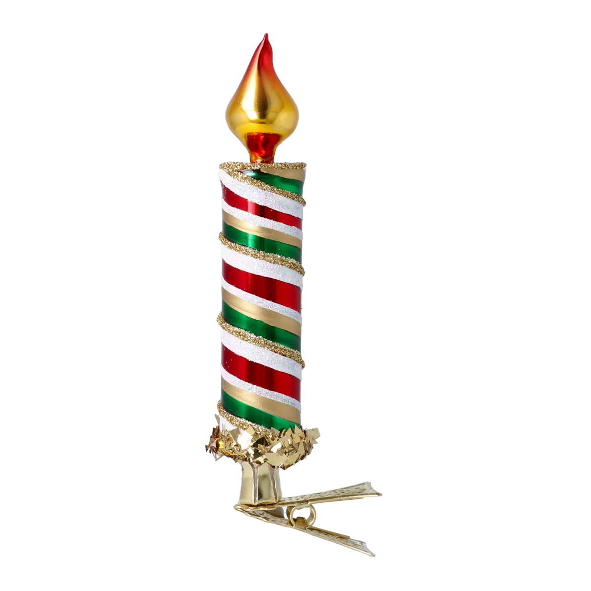 Scarlet Emerald Vigil | Hand-Painted Glass Ornament | Blubom 2025-180