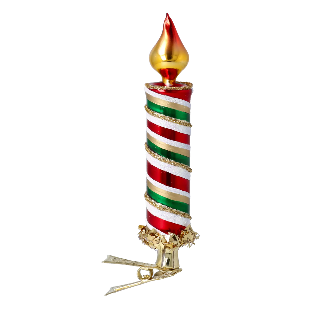 Scarlet Emerald Vigil | Hand-Painted Glass Ornament | Blubom 2025-180