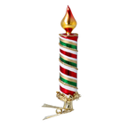 Scarlet Emerald Vigil | Hand-Painted Glass Ornament | Blubom 2025-180