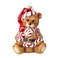 Peppermint Guardian | Hand-Painted Glass Ornament | Blubom 2025-184
