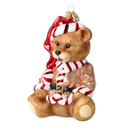 Peppermint Guardian | Hand-Painted Glass Ornament | Blubom 2025-184