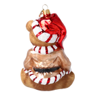 Peppermint Guardian | Hand-Painted Glass Ornament | Blubom 2025-184
