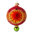 Load image into Gallery viewer, Fiery Blossom Glass Ornament Handcrafted Reflector Ornament
