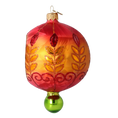 Load image into Gallery viewer, Fiery Blossom Glass Ornament Handcrafted Reflector Ornament 2025-187
