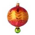 Load image into Gallery viewer, Fiery Blossom Glass Ornament Handcrafted Reflector Ornament 2025-187
