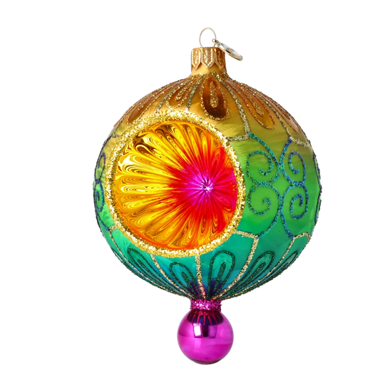 Tangled Hues – Handcrafted Reflector Ornament 2025-188