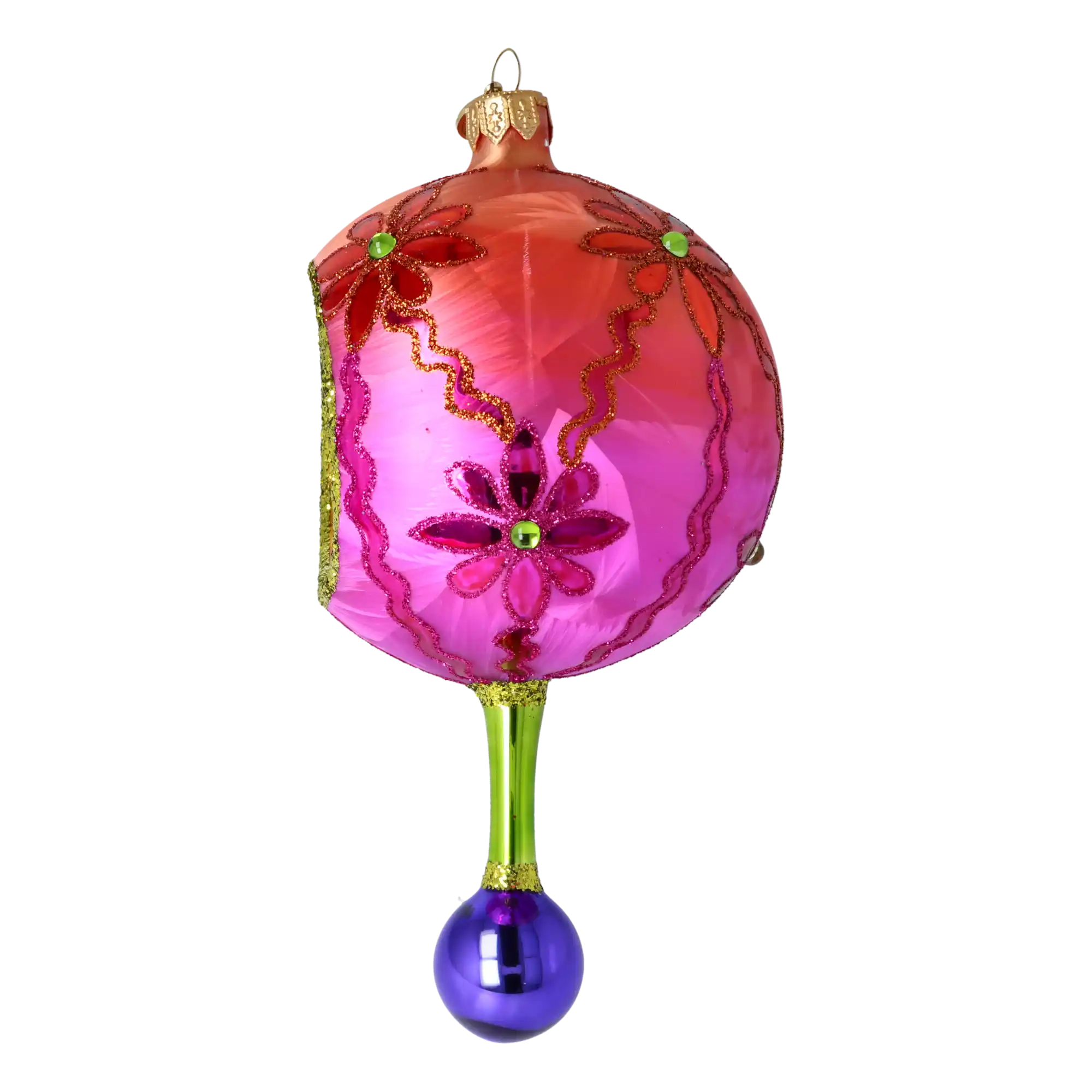 Winter Sunflower Handmade Glass Christmas ornament Reflector