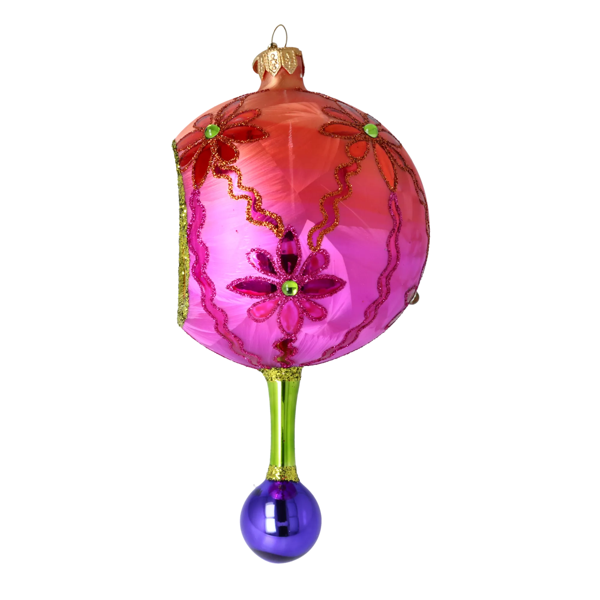 Winter Sunflower Handmade Glass Christmas ornament Reflector 2025-189