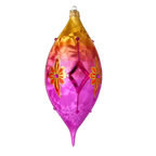 Saffron Zenith Mirage | Hand-Painted Glass Ornament | Blubom 2025-190
