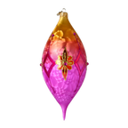 Saffron Zenith Mirage | Hand-Painted Glass Ornament | Blubom 2025-190
