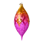 Saffron Zenith Mirage | Hand-Painted Glass Ornament | Blubom 2025-190