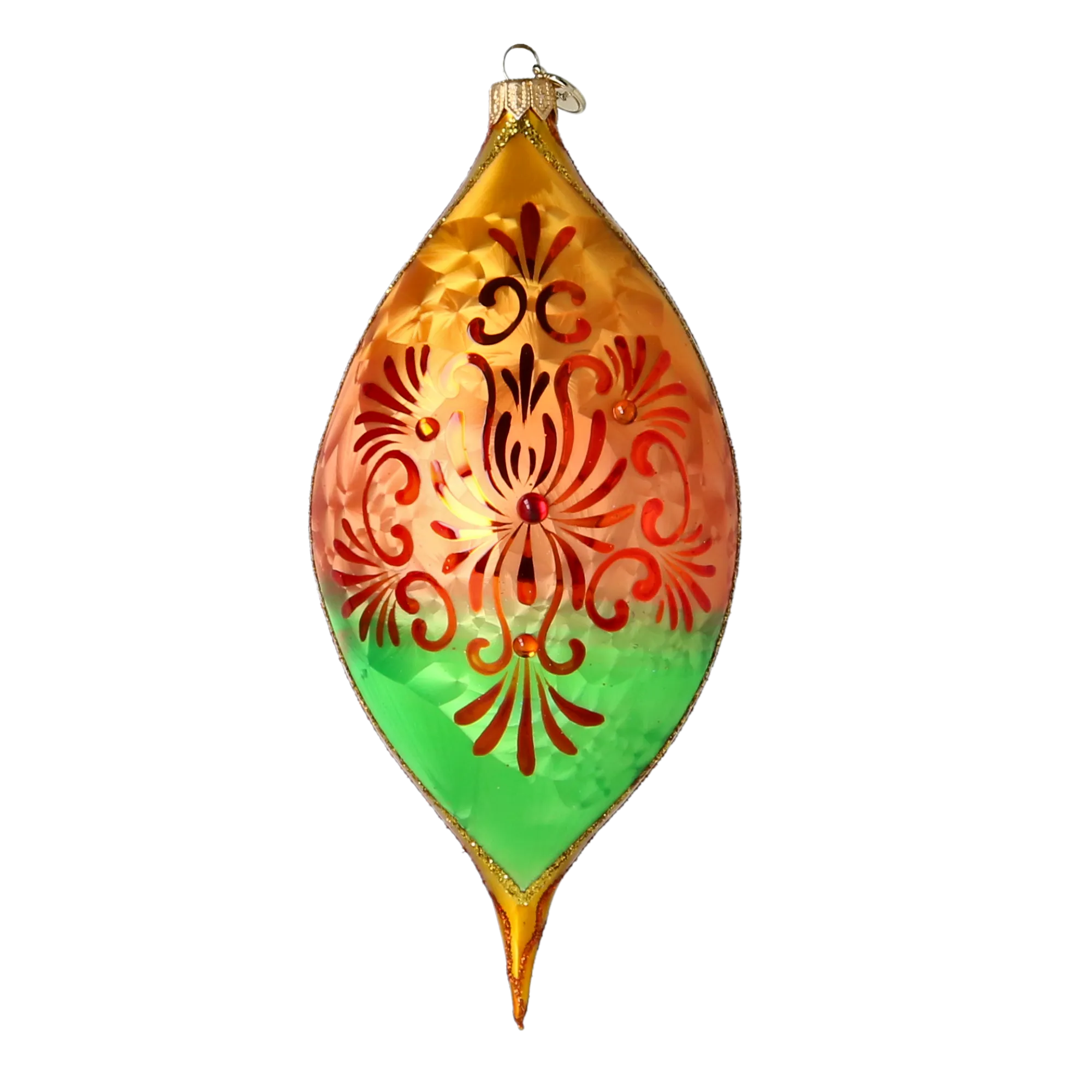 Emerald Harmony Glass Ornament Handcrafted Reflector Ornament 2025-191