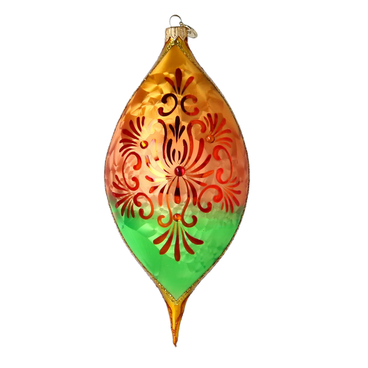 Emerald Harmony Glass Ornament Handcrafted Reflector Ornament 2025-191