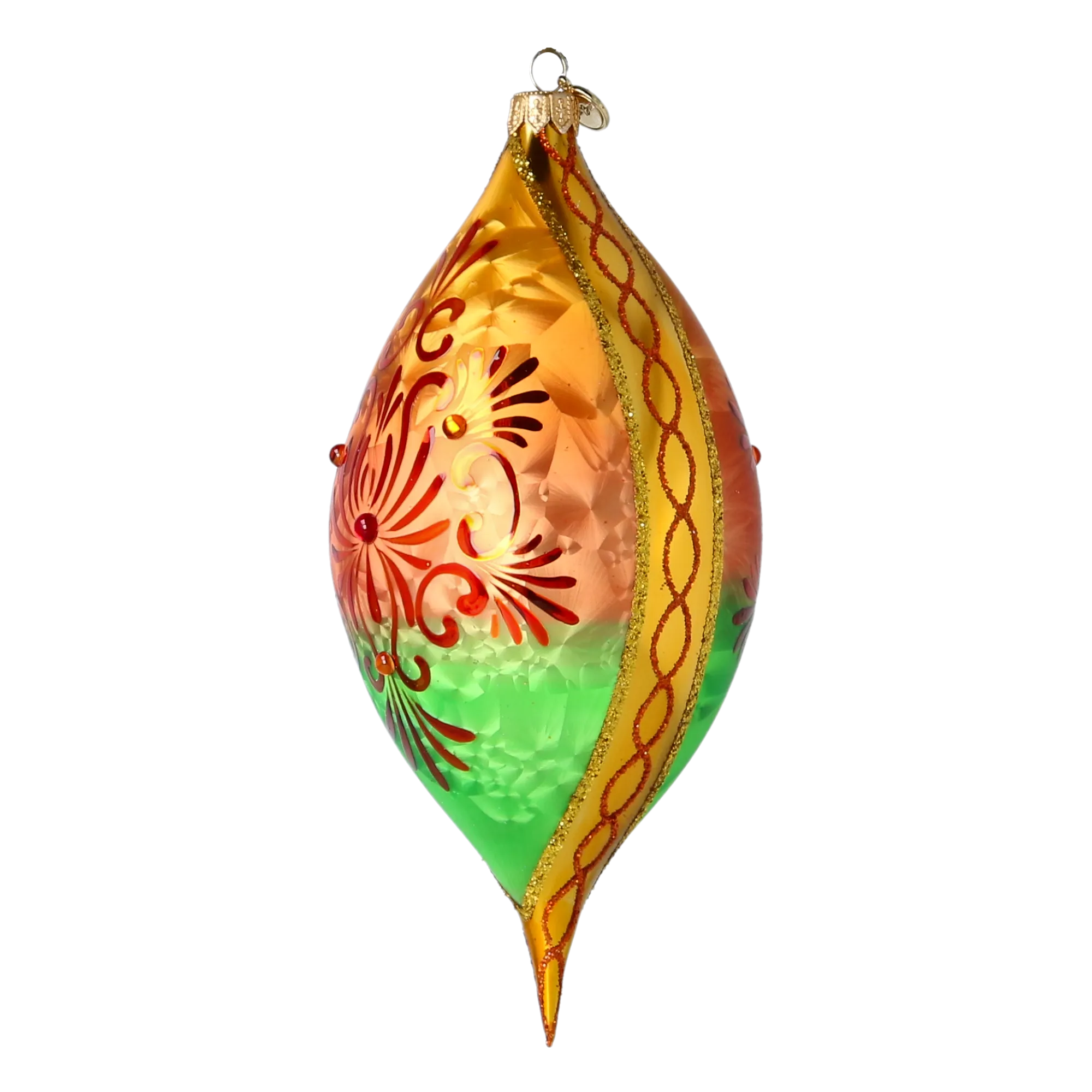 Emerald Harmony Glass Ornament Handcrafted Reflector Ornament 2025-191