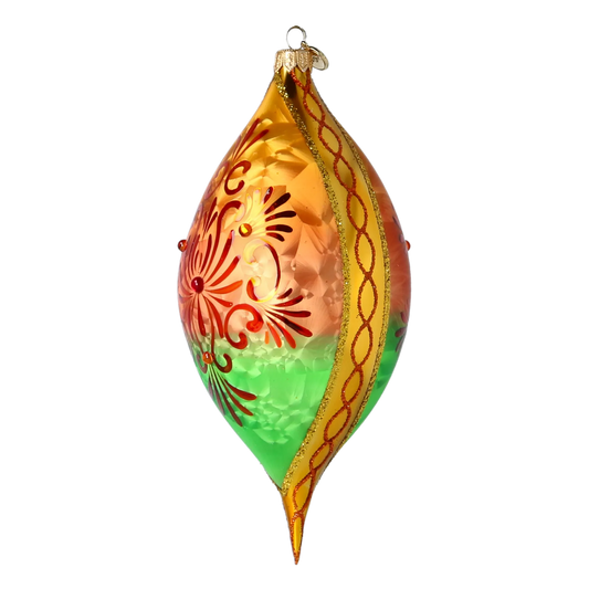 Emerald Harmony Glass Ornament Handcrafted Reflector Ornament 2025-191